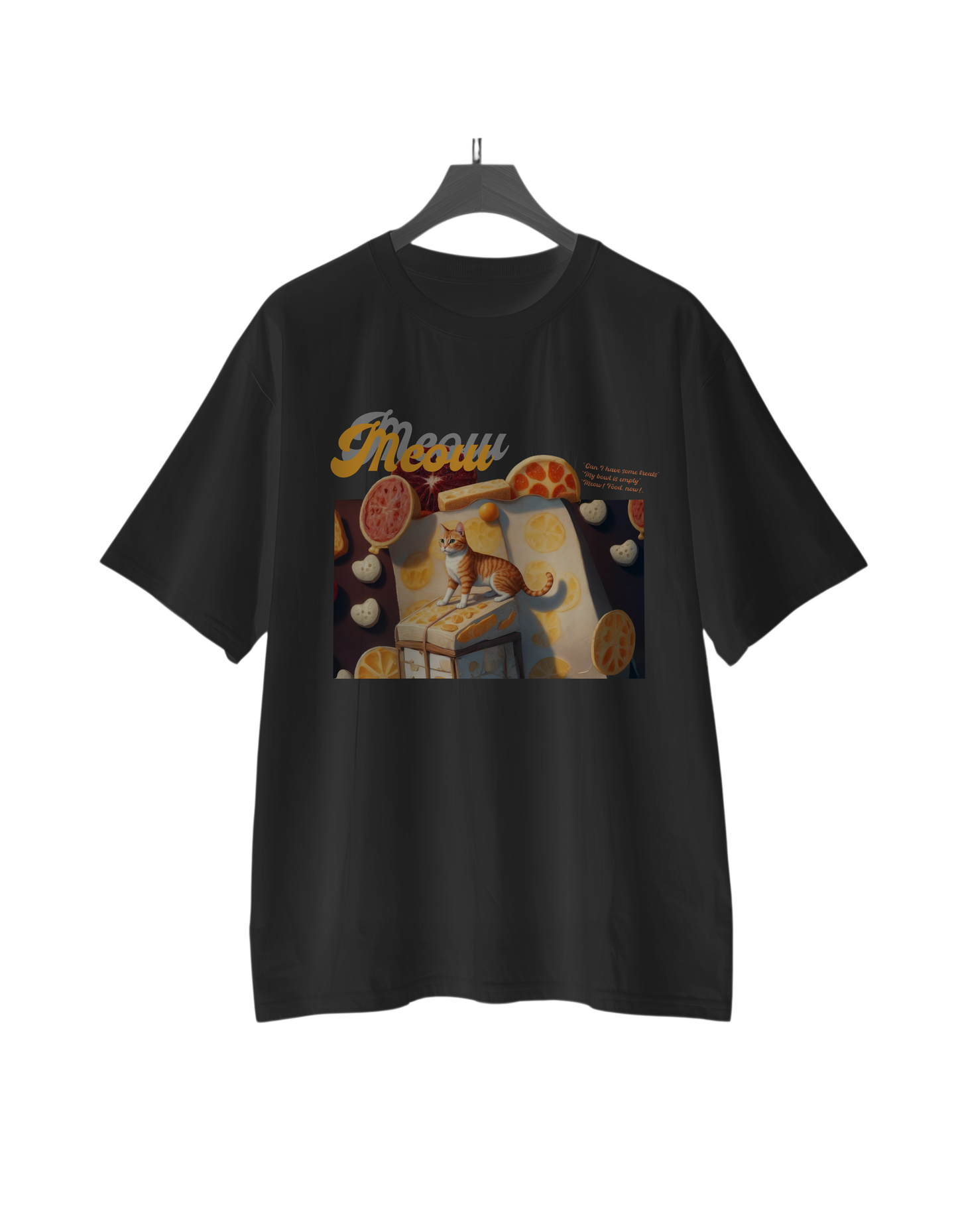 UNISEX Vintage collection - II Meow T-SHIRT (Black)