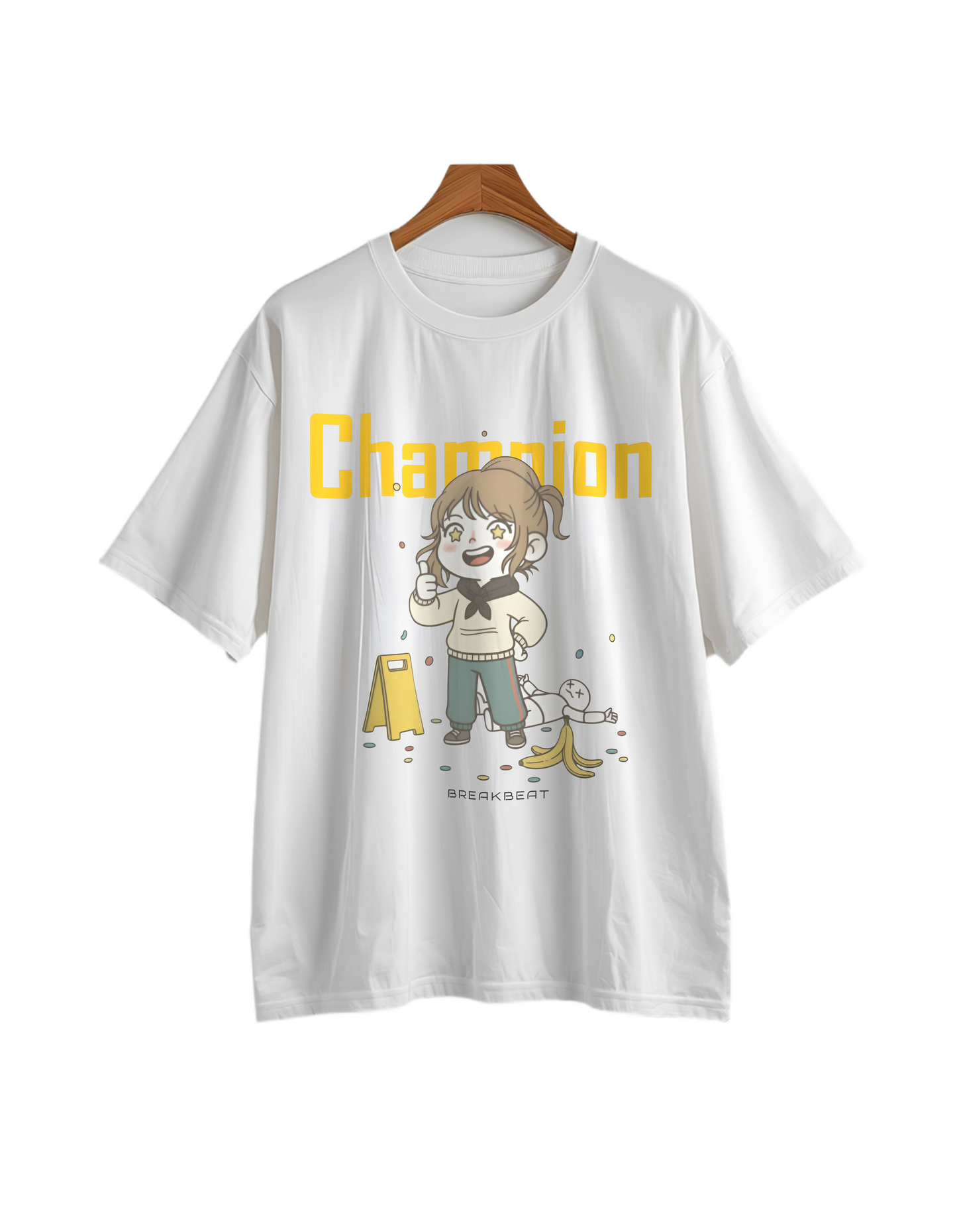 UNISEX Black humor collection Champion T-SHIRT (White)