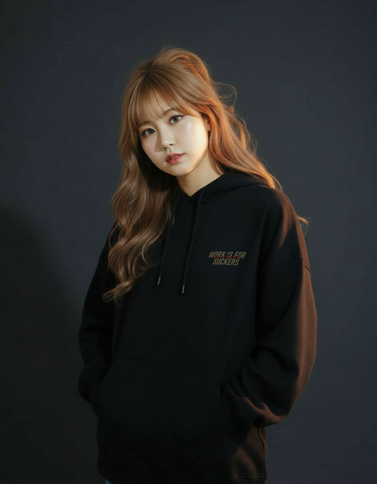 UNISEX Black humor collection Work is for suckers Hoodie