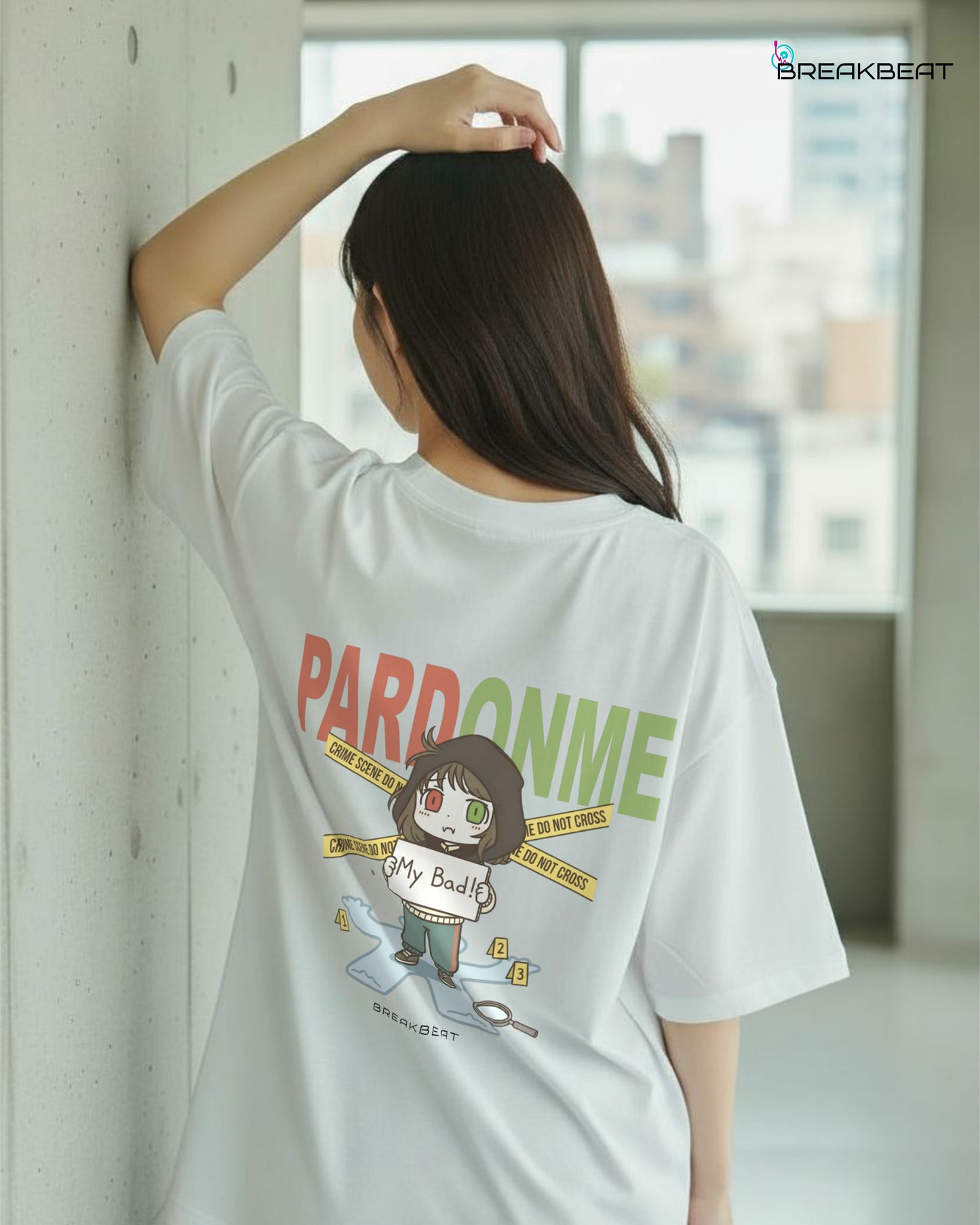 UNISEX Black humor collection Pardonme T-SHIRT (White)