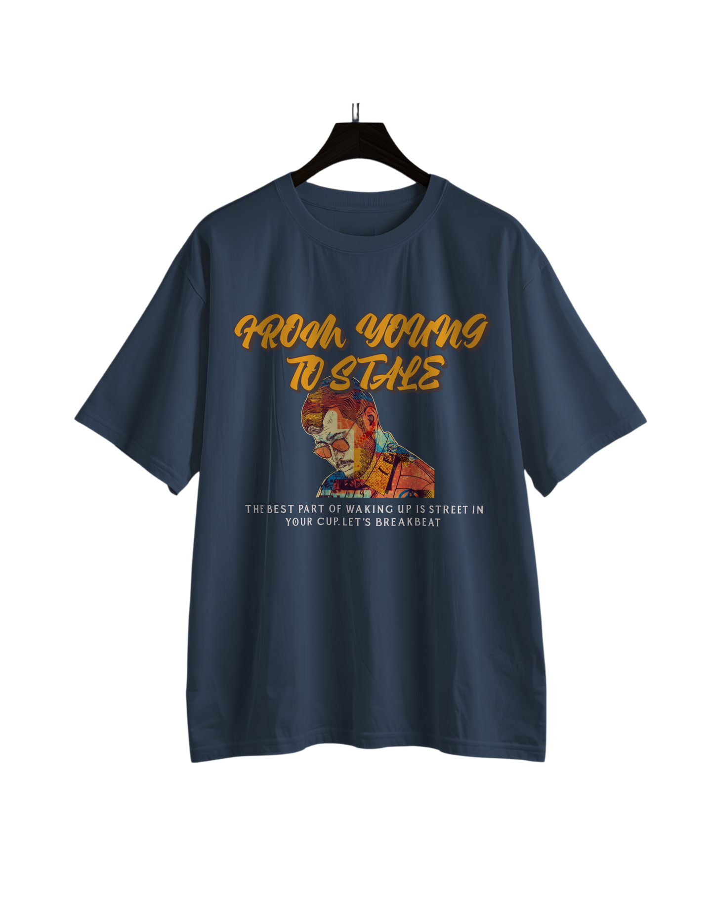 UNISEX Vintage collection - I Through young to stage T-SHIRT (Navy)