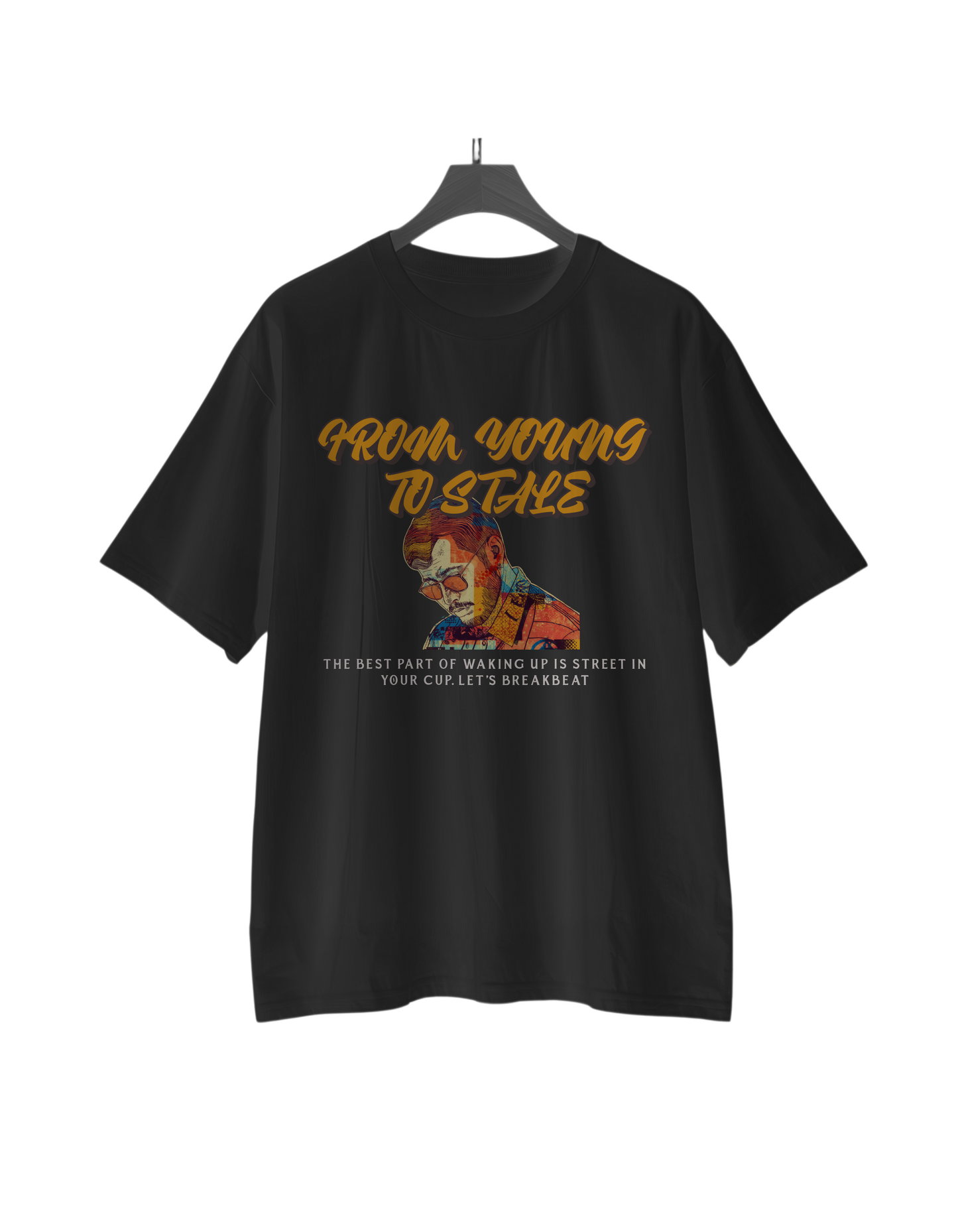UNISEX Vintage collection - I Through young to stage T-SHIRT (Black)