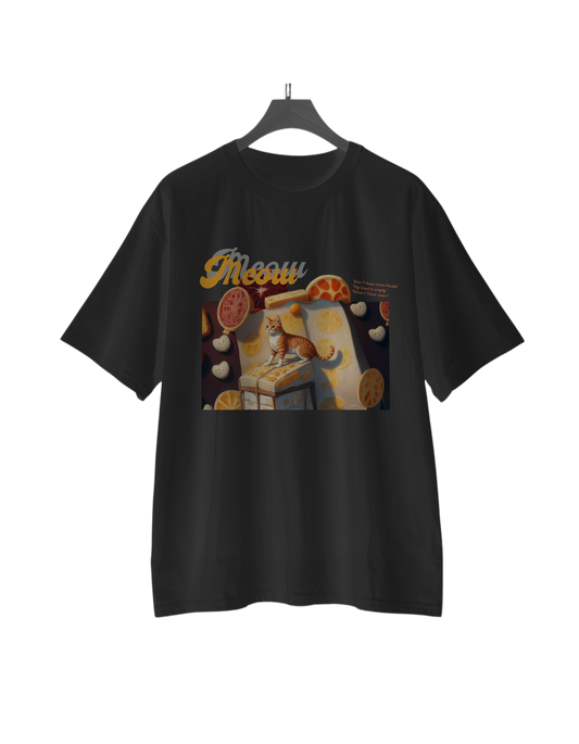 UNISEX Vintage collection - II Meow T-SHIRT (Black)