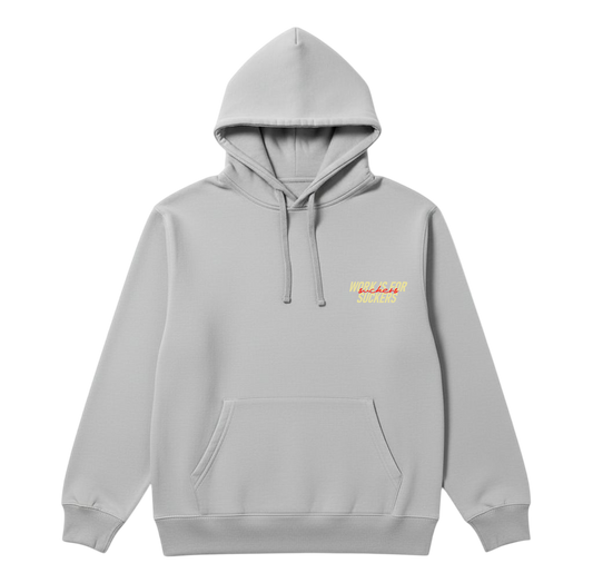 UNISEX Black humor collection Work is for suckers Hoodie (Grey)