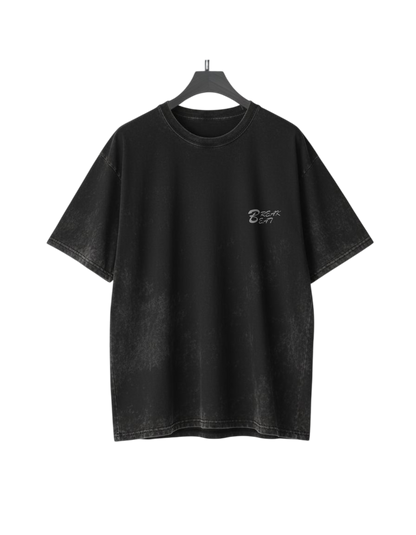 UNISEX Black humor collection Couple crasher T-SHIRT (Washed Black)