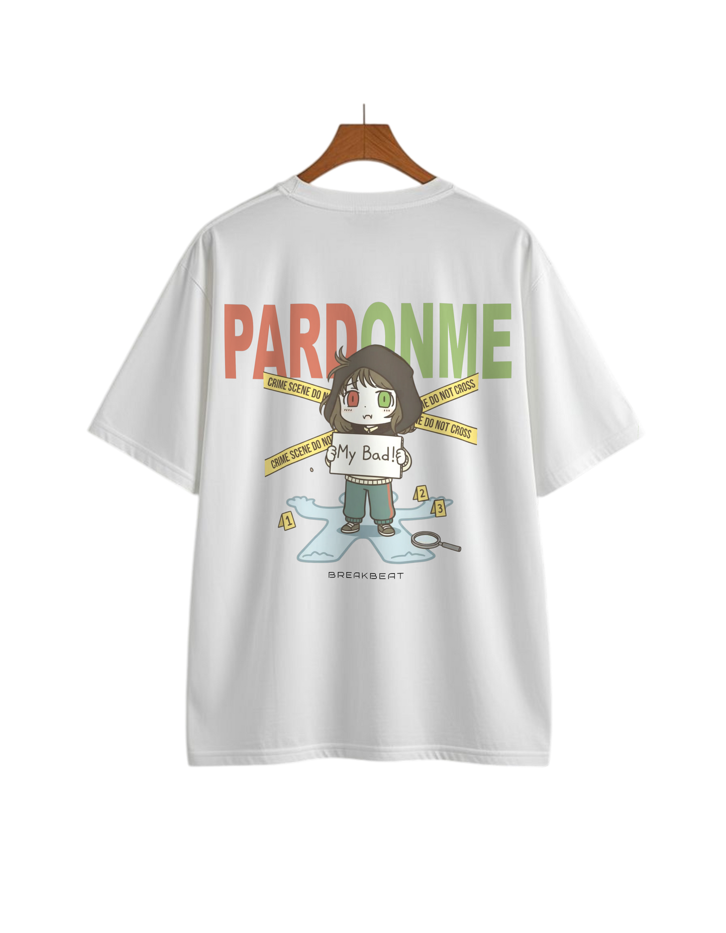 UNISEX Black humor collection Pardonme T-SHIRT (White)