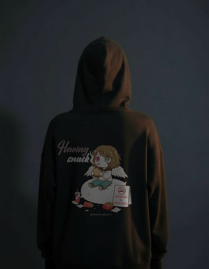 UNISEX Black humor collection Having snake Hoodie