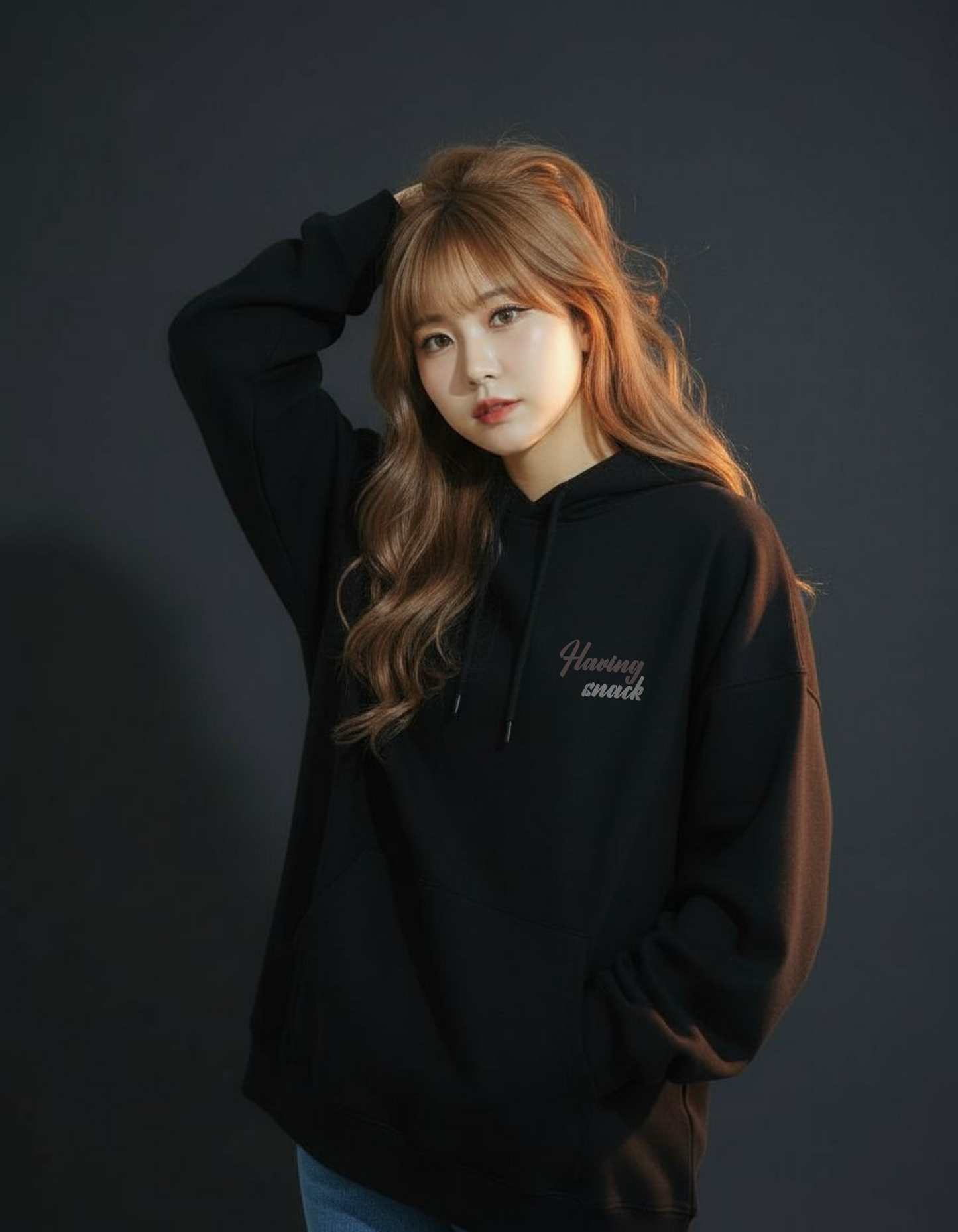 UNISEX Black humor collection Having snake Hoodie