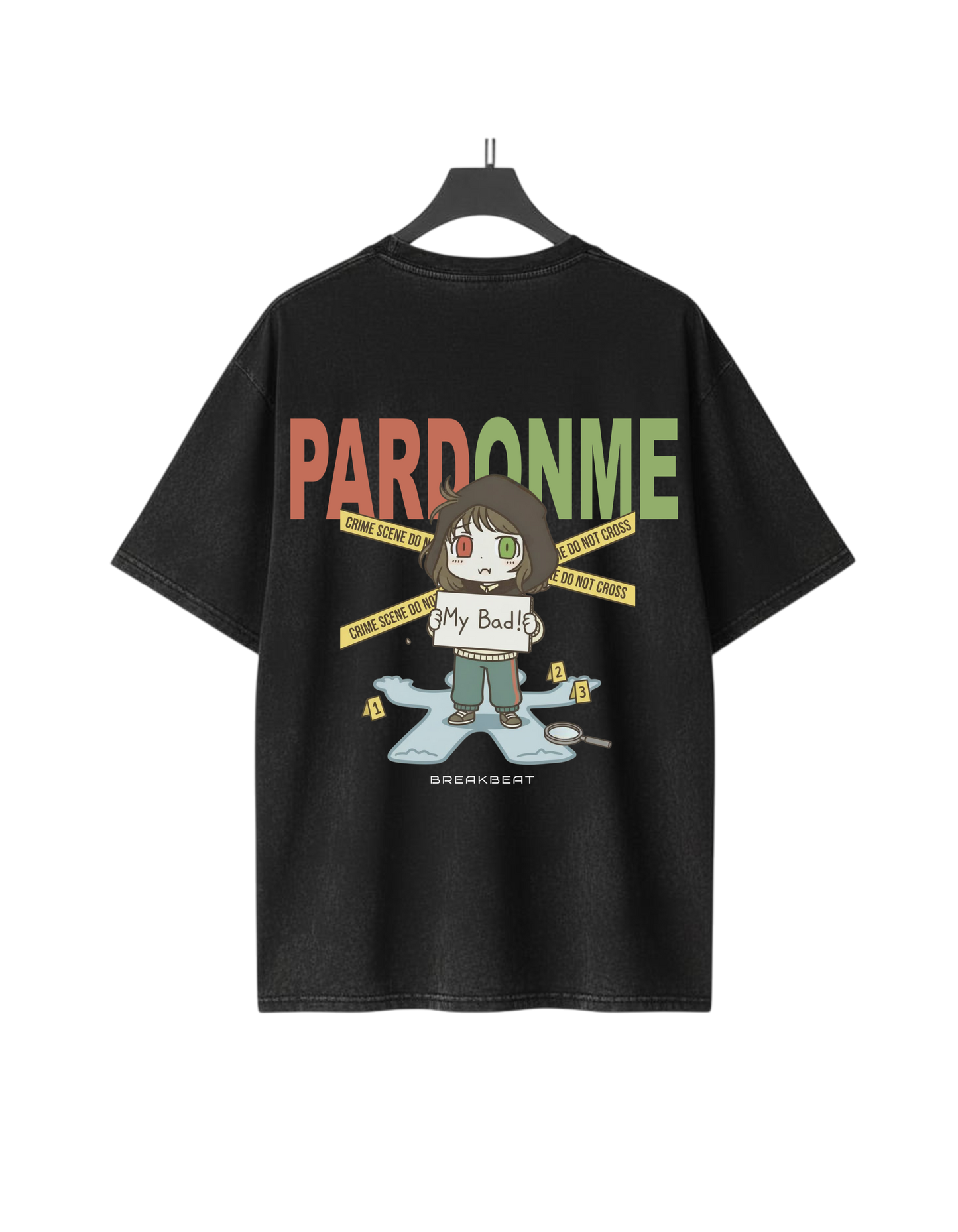 UNISEX Black humor collection Pardonme T-SHIRT (Washed Black)
