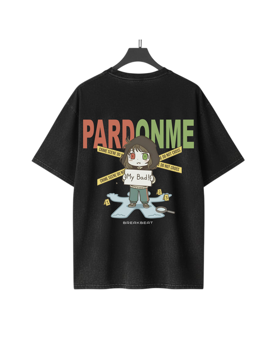UNISEX Black humor collection Pardonme T-SHIRT (Washed Black)